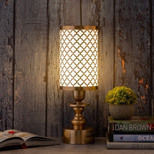 Hollow Carved Gold Metal <b>Table</b> Lamp Modern Moroccan Style <b>LED</b> <b>Bedside</b> Nightlight for Luxury Hotel Bedroom Home Decor - Product Image 5