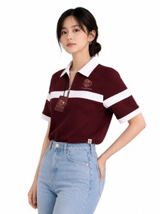 Wholesale Custom Logo Women <b>Polo</b> Shirt Letter Printed Breathable Summer Casual Slim <b>Tops</b> <b>Ladies</b> <b>Polo</b> <b>Neck</b> Half Sleeve Blouses - Product Image 3