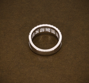 925 <b>Silver</b> <b>Emerald</b> Cut Diamond Vintage Engagement <b>Ring</b> IGI Certified Wedding Anniversary Gift Jewelry - Product Image 3