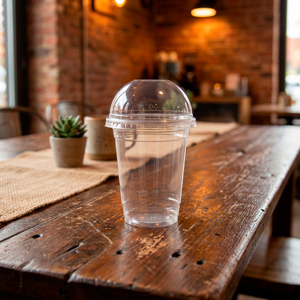 Gobelets à café jetables écologiques transparents en PP/PET 16oz 20oz à paroi simple avec couvercles 93mm/95mm pour boissons froides - Product Image 1