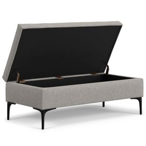 Tavolino da Caffè Rebecca con Coperchio Sollevabile, Pouf Contenitore, Sgabello Elegante e Accessorio Ottomano - Product Image 2
