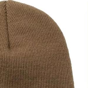 Bonnet en jacquard 100 % acrylique, style streetwear hivernal, avec revers, uni, côtelé, pour la plage et les affaires - Product Image 3