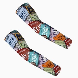 Mangas de brazo y para juegos unisex personalizadas, elásticas, sin costuras, con impresión por transferencia térmica, antibacterianas, ecológicas, de tela de seda helada. - Product Image 2