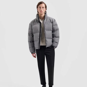 Veste matelassée à panneaux de couleur pour homme, design personnalisé, coupe-vent, hiver, décontractée, épaisse, en polyester, manches longues - Product Image 5