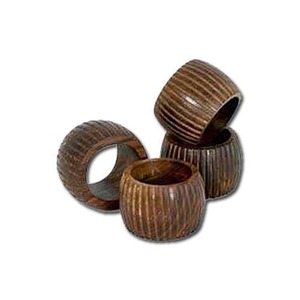 Porte-serviettes en bois artisanal de qualité supérieure, accessoire élégant pour la mise en table lors de réceptions de mariage, restaurants et hôtels - Product Image 1