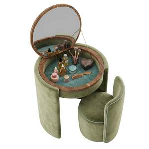 Meuble-lavabo de luxe moderne en chêne 2026 avec miroir pliable et armoire intégrée en bois massif pour salle de bain – Fournisseur - Product Image 4