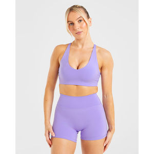 สปอร์ตบราคุณภาพสูง สายรัดหลังปรับได้ คอวี ทรงเรียบหรู ทันสมัย สำหรับออกกำลังกายสำหรับผู้หญิง - Product Image 3