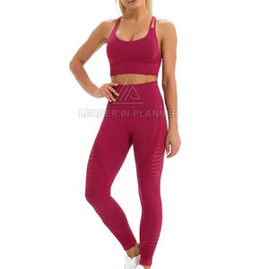 ชุดโยคะผู้หญิงขายดี MOQ ต่ำ สีพื้น ดีไซน์ล่าสุด ราคาขายส่ง - Product Image 4