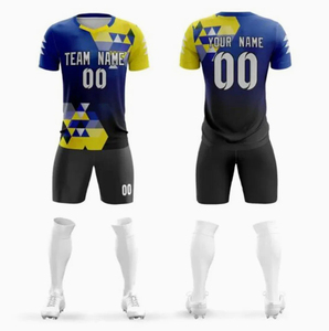Maillot de football personnalisé de qualité supérieure, uniforme de football personnalisé, ensemble d'équipe, maillot en polyester respirant à impression numérique - Product Image 1
