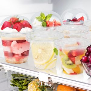 Clear PET Parfait Dessert Cups <b>with</b> Dome <b>Lids</b>, Disposable Food <b>Containers</b> for Commercial and <b>Takeaway</b> Use - Product Image 6