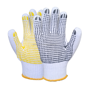 ถุงมือผ้าฝ้ายแบบใช้แล้วทิ้งสีขาวใส่สบายถุงมือพีวีซีมีจุดกันลื่นป้องกันไฟฟ้าสถิตย์สะดวกเพื่อความปลอดภัยทางการเกษตร - Product Image 6