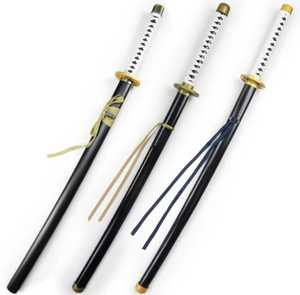 ดาบคาตานะญี่ปุ่นแบบซึบา พร้อมซายะสีดำและทัชคาอิโตะสีขาว - Product Image 4