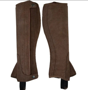 2026 Best Selling Leather Horse Riding <b>Half</b> <b>Chaps</b> Western Style Amara Equestrian <b>Half</b> <b>Chaps</b> Custom Logo - Product Image 3