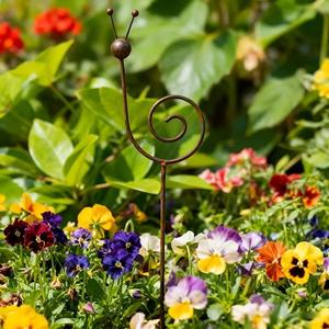 Soporte de hierro rústico para plantas con forma de caracol - Enrejado minimalista para jardín, soporte para plantas trepadoras, flores y decoración de patio - Product Image 3