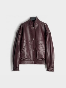 Chaqueta de Motocicleta de Cuero para Hombre, Chaqueta de Cuero de Manga Larga, Estilo Otoñal, Ropa de Motociclista - Product Image 1