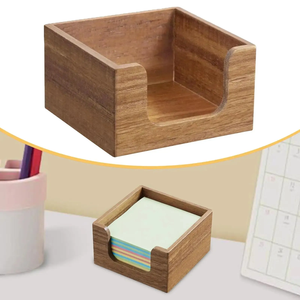 <b>Solid</b> <b>Wooden</b> Sticky noted Holder/Dispenser For Modern School <b>Desk</b> Decorative & Sticky Notes Storage Holder - Product Image 1