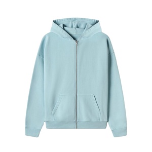 เสื้อฮู้ดซิปผู้ชายคุณภาพพรีเมียม ผ้าฝ้ายฟลีซ 100% ปักลาย ป้องกันขนร่วง พิมพ์ลายดิจิทัล โลโก้สั่งทำ ทรงปกติ - Product Image 1