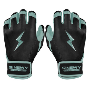 Gants de frappe SINEWY SPORTS bleus en microfibre tricotée avec fermeture auto-agrippante, unisexe, pour entraînement adulte - Product Image 6