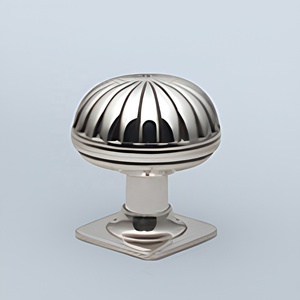 Poignée de meuble moderne ronde en laiton, design floral, style factice, nickel poli, pour tiroirs de commode, durable - Product Image 1