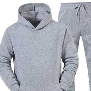 Ensemble de survêtement unisexe en molleton premium 100 % coton, chaud pour l'automne, avec sweat à capuche et pantalon de jogging, idéal pour le sport et les loisirs, personnalisable OEM, vente en gros - Product Image 4