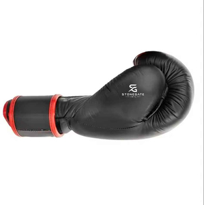 Gants de boxe tendance en cuir véritable avec logo personnalisé et sangle de poignet réglable pour un entraînement confortable 2026 - Product Image 4