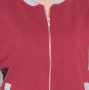 Chaqueta de Forro Polar Roja para Hombre con Cierre de Cremallera, Cuello Alto, Estilo Casual, para Otoño, Corte Regular, Material de Poliéster Tejido - Product Image 2