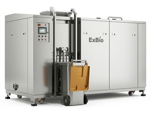 Exbio - Triturador de Residuos Alimentarios Industrial Ecológico y Altamente Inteligente, Máquina de Compostaje y Reciclaje con Capacidad de 2000 kg/día, Motor de Acero Inoxidable - Product Image 2