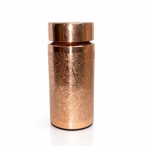 Botellas de Agua de Cobre con Diseño Oriental Hechas a Mano, con Tapas, Portátiles para Viaje - Product Image 5