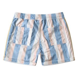 Short de plage pour hommes, imprimé vintage, taille élastique, cordon de serrage, décontracté, pour les vacances, coloré, léger, blanc, pour la plage - Product Image 4