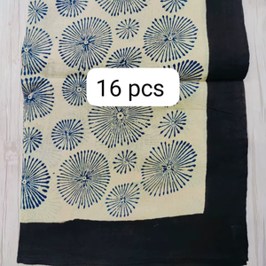 Écharpe en coton respirant, fabriquée à la main, imprimée Bagru traditionnelle de Jaipur, légère, douce et faite à la main. - Product Image 1
