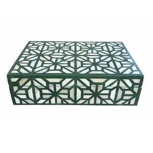 Nueva llegada: Caja de joyería con incrustaciones de hueso tallada a mano, caja de almacenamiento decorativa de hueso, organizador de joyas con incrustaciones de hueso a precio mayorista - Product Image 2