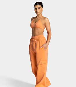 Pantalones Deportivos de Felpa de Algodón para Mujer, con Logotipo Personalizado, Lisos, de Corte Recto, Anchos y Holgados, para Otoño, Deportes y Gimnasio - Product Image 3