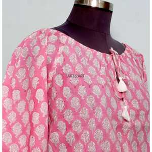 Hauts pour femmes vintage confortables et élégants avec imprimé floral, 100% coton, design respirant pour femmes actives, vente en gros - Product Image 5