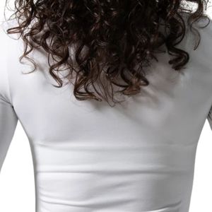 Camiseta Deportiva de Compresión de Manga Larga para Mujer, Blanca, de Secado Rápido, Elástica, para Gimnasio, Entrenamiento, Fitness y Deportes - Product Image 4