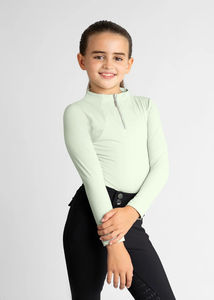 Chemise de base respirante et confortable pour enfant, pour l'équitation, tissu doux, coupe extensible, personnalisable. - Product Image 4