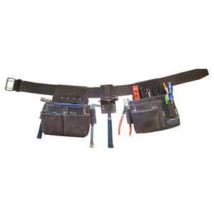 Professional <b>Leather</b> <b>Tool</b> Belt with Multiple Pockets and <b>Tool</b> Holders for Mechanics and Craftsmen - Product Image 5