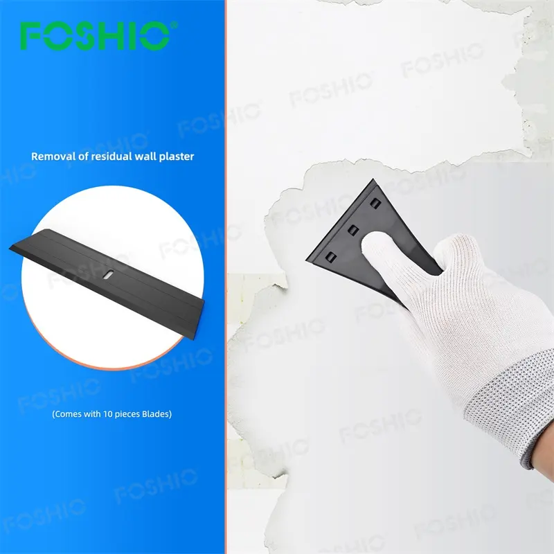 Foshio Tùy Chỉnh Thiết Kế Làm Sạch Glass Sticker Keo Lò Nhựa Lưỡi Dao Cạo Nhựa Nhựa Scraper Công Cụ