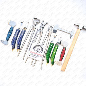 Kit de herramientas Farrier 3 alicates de corte incluyen pinza afilada, remachador y extractor también amortiguadores de pezuña 2 bucles y 2 cuchillos de hoja grande - Product Image 5