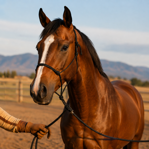 Harnais de cheval en corde noire de qualité supérieure |   Équipement d'entraînement équestre réglable, léger et durable pour le travail au sol des chevaux, usage quotidien - Product Image 3