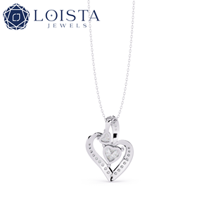 จี้เพชรทรงกลมเจียระไนแบบบริลเลียนท์ 18K ทองคำแท้ ดีไซน์น่ารัก รับรองโดยผู้เชี่ยวชาญ สำหรับผู้หญิง - Product Image 1