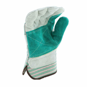 Gants de travail en cuir de vachette pleine fleur, double paume, personnalisables, pour la sécurité industrielle – Vente chaude - Product Image 5