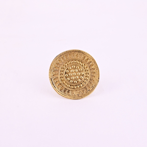 Gold-Plated Brass Intricate Design <b>Circular</b> Trendy Fashion Ring for Women - Product Image 1