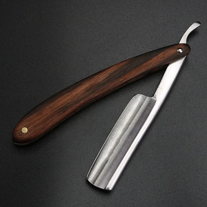 Navaja de Barbero Plegable Manual para Hombre, de Acero Inoxidable de Alta Calidad, con Filo Recto y Afilado, de Una Sola Hoja, con Mango de Plástico - Product Image 5
