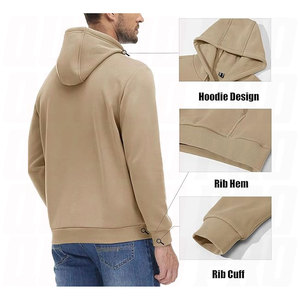 Men’s Casual Fitness Hoodie Sweatshirt <b>Polyester</b> Cotton Fleece Lined Pullover Training Running Screen Printing Hoodies - Product Image 2