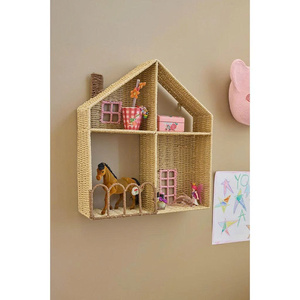 Étagère murale en corde de papier inspirée de Montessori, maison de poupée artisanale en osier pour une crèche ludique et une décoration de fêtes - Product Image 2