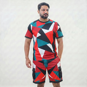 Ensemble chemise et short d'été personnalisé, tenue deux pièces tendance pour événements promotionnels, vêtements décontractés, voyages et vacances - Product Image 1