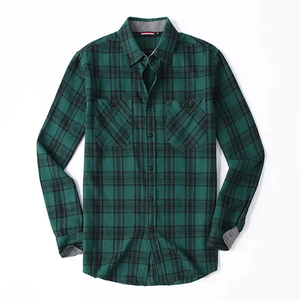 OEM ODM High Quality Wholesale Comfortable Plaid 100% Cotton Long Sleeve Casual Fleece Men Flannel <b>Shirt</b> - Product Image 4