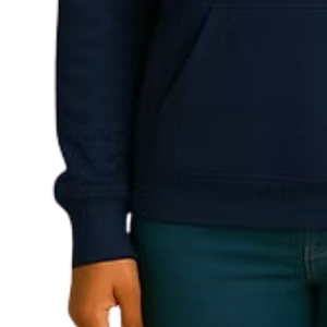Sweat à capuche bleu marine pour femme, style décontracté, à manches longues, pull confortable pour le quotidien, streetwear, vêtement de mode - Product Image 2