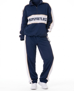 Conjunto Deportivo para Animadoras: Sudadera con Media Cremallera, Pantalones Jogger, Traje de Calentamiento, Chaqueta y Pantalones para Equipo, Ropa de Baile y Entrenamiento - Product Image 1