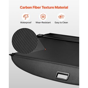 Copertura Retrattile per Bagagli con Texture in Fibra di Carbonio, Schermo Privacy Anti-Sguardo con Fissaggio Senza Cuciture, Tendina Estensibile - Product Image 5